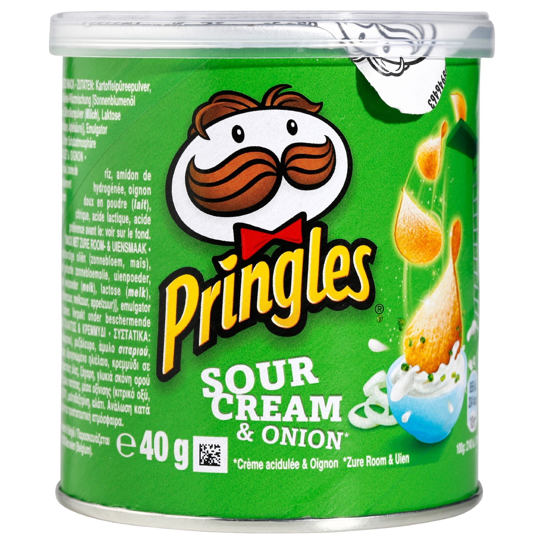 Pringles Sour Cream Flavour Potato Chips, 40 g, Pack of 12 - Bulkco
