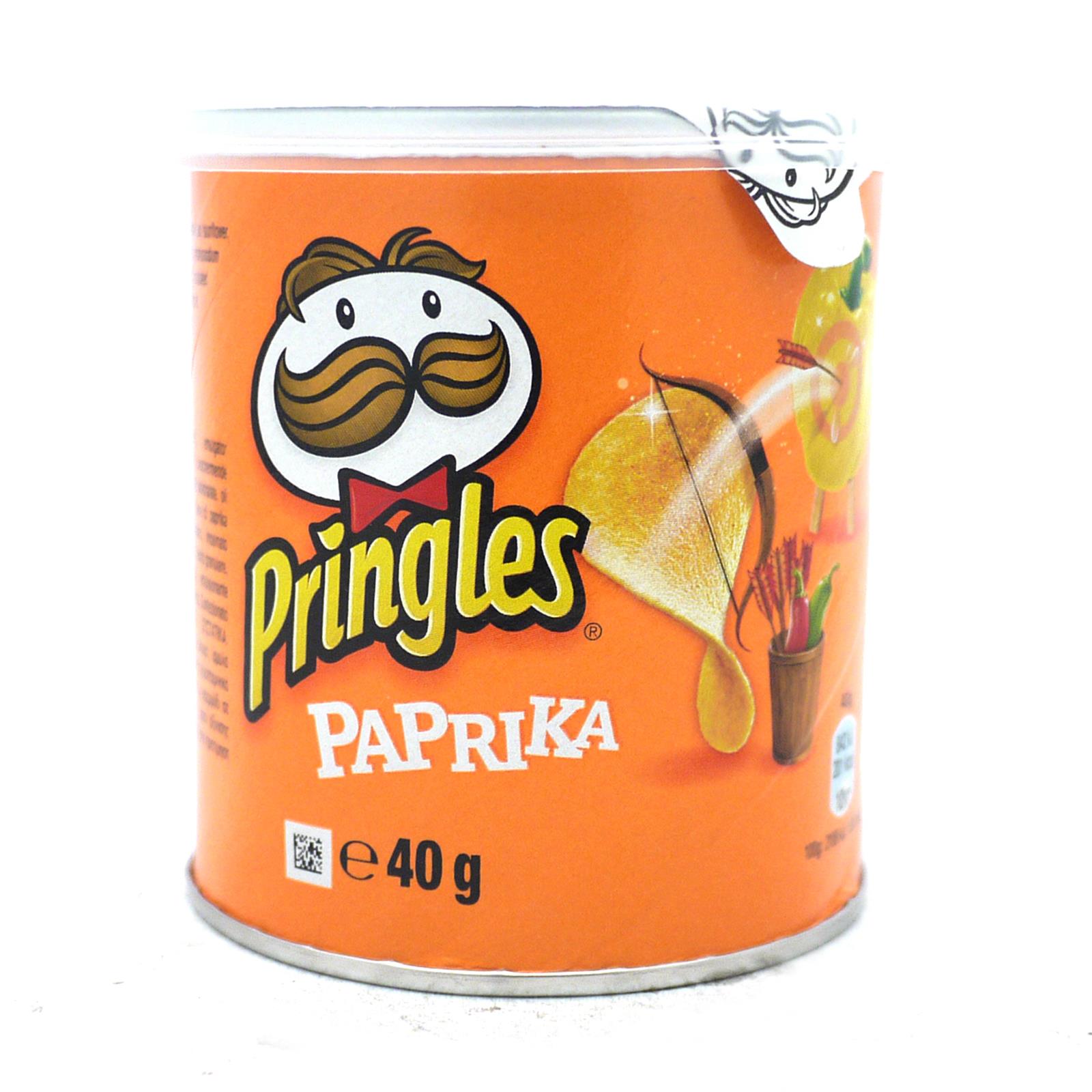 Pringles Paprika Flavour Potato Chips, 40 g, Pack of 12 - Bulkco